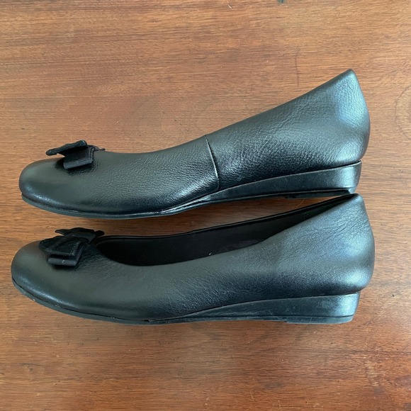 Vionic Lydia Low Wedge Shoes Black Shoes Bows Ballerina Sz US 6 EU 37 - Picture 5 of 8